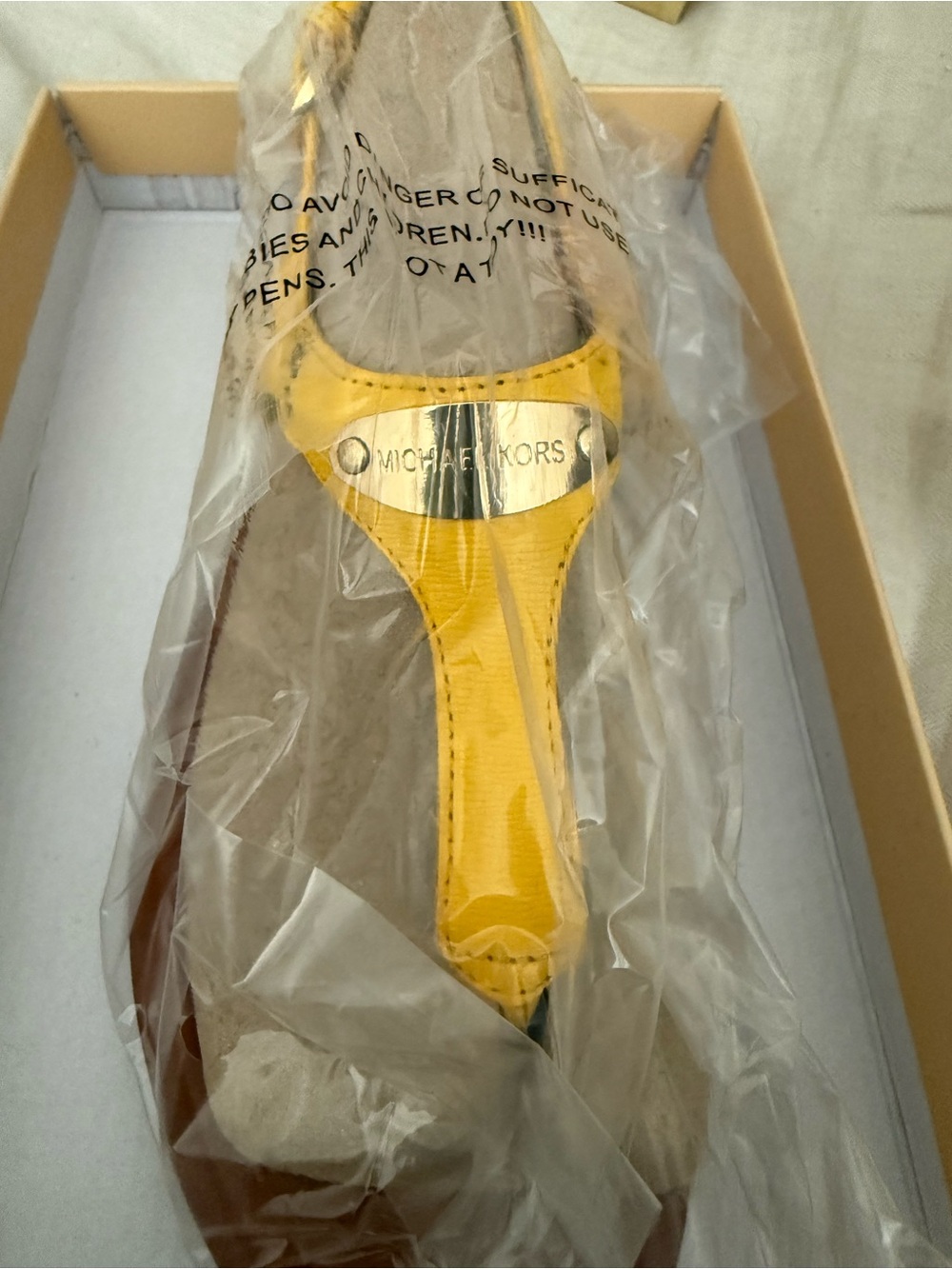 Michael Kors Yellow Strapped Sandals